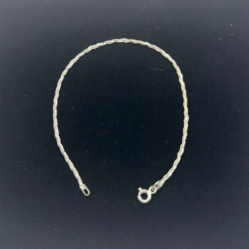 Sterling silver rope bracelet 925